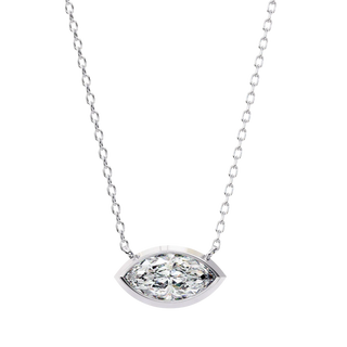Lacrima Marquise Pendant - marquise-cut diamond pendant - view 17 - hand-made in Byron Bay Hinterland, Australia by Lucano Fine Jewellery