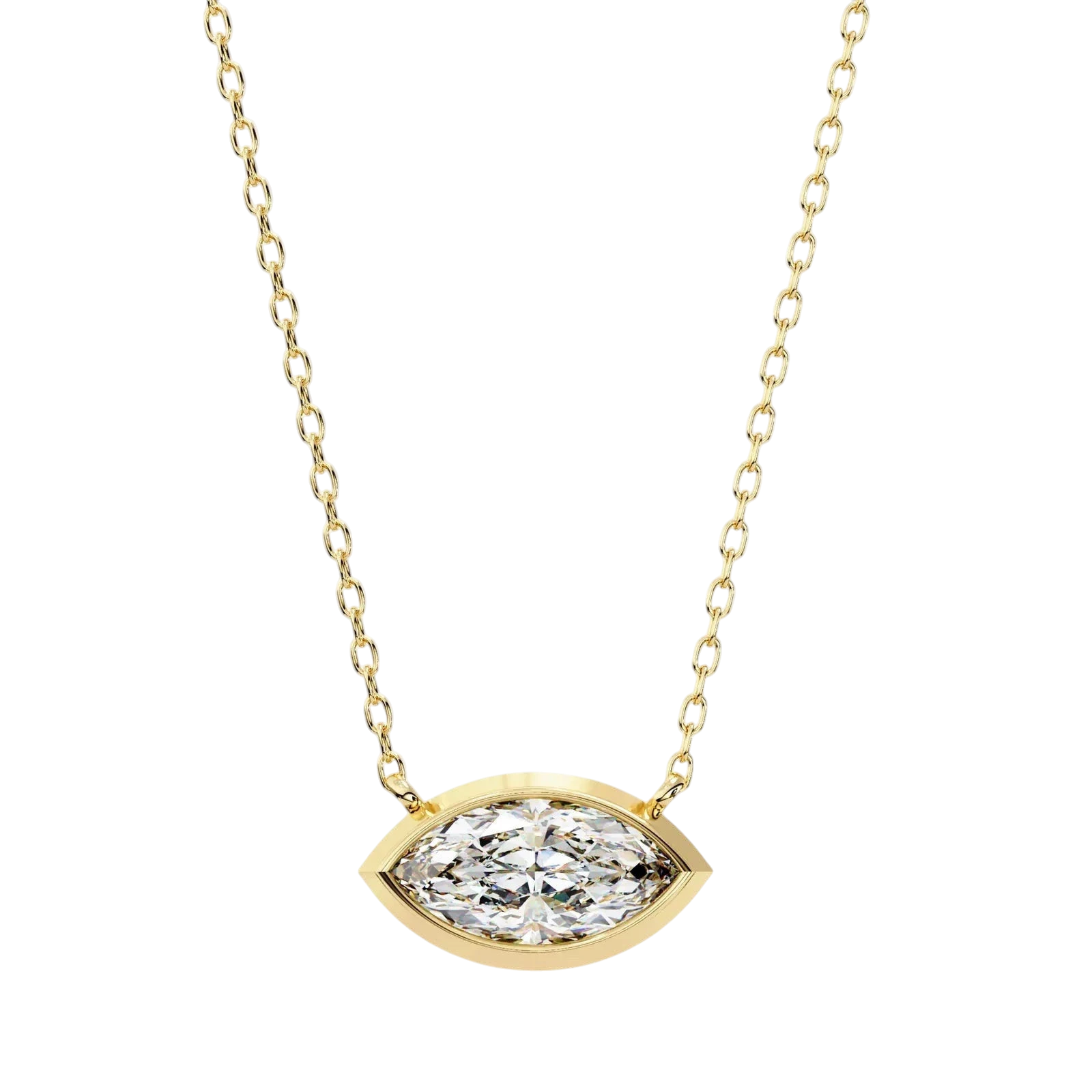 Lacrima Marquise Pendant - marquise-cut diamond pendant - view 18 - hand-made in Byron Bay Hinterland, Australia by Lucano Fine Jewellery