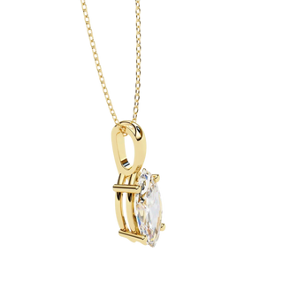 Lacrima Marquise Solitaire Pendant - marquise-cut diamond pendant - in 18ct white gold - hand-made in Byron Bay Hinterland, Australia by Lucano Fine Jewellery
