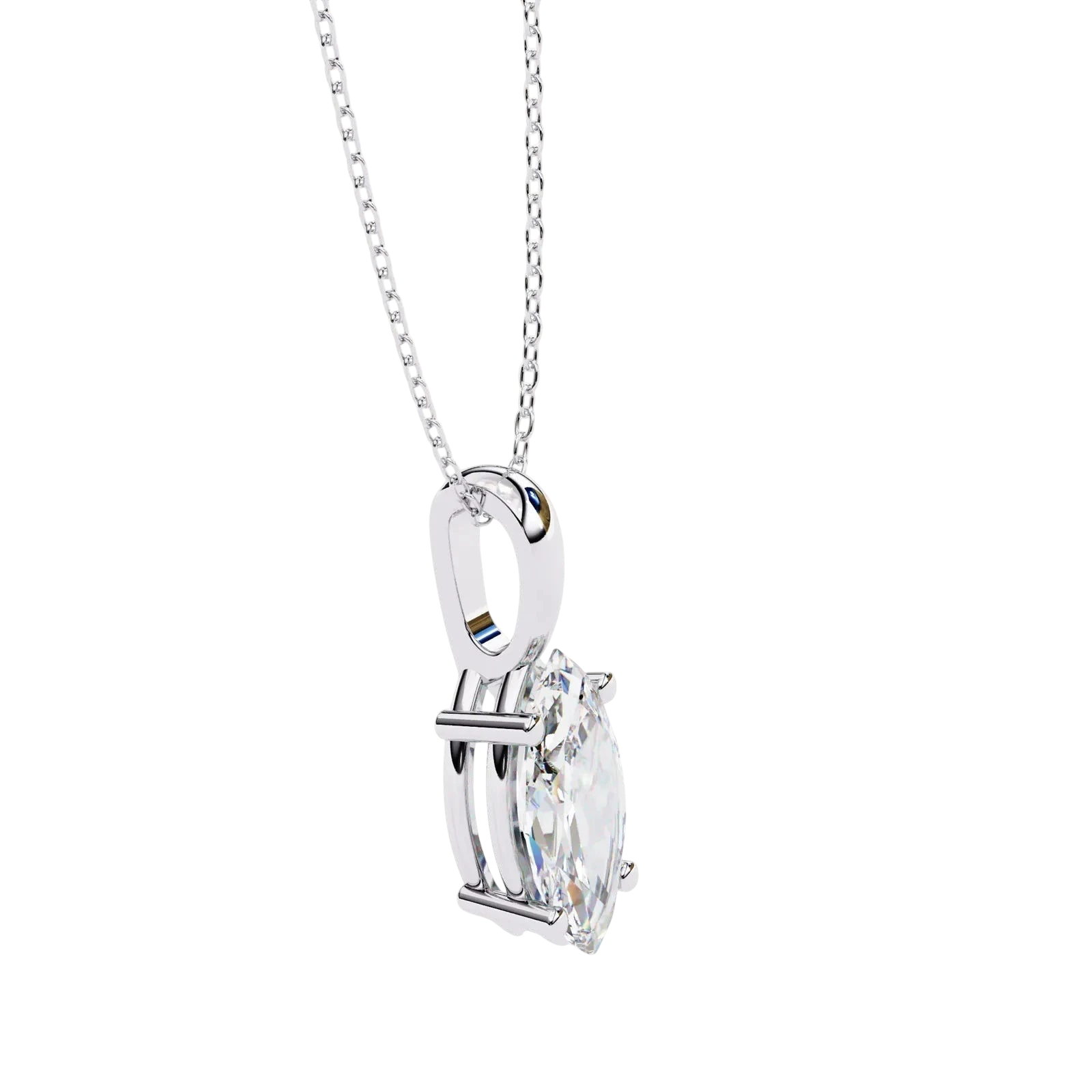 Lacrima Marquise Solitaire Pendant - marquise-cut diamond pendant - in 9ct rose gold - hand-made in Byron Bay Hinterland, Australia by Lucano Fine Jewellery