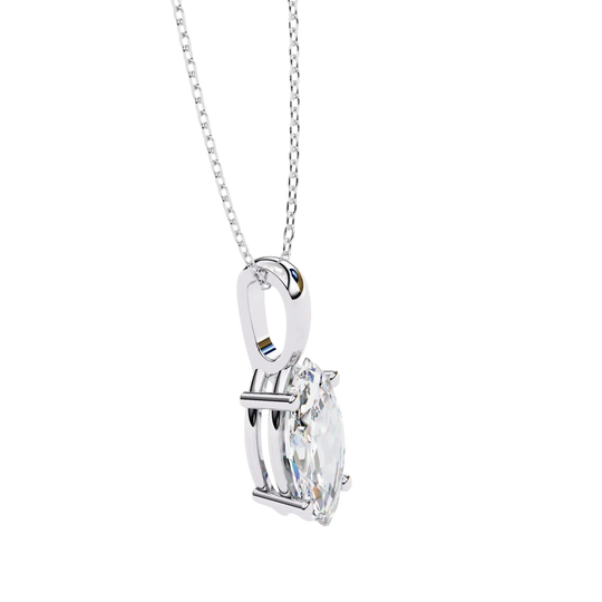 Lacrima Marquise Solitaire Pendant - marquise-cut diamond pendant - in 9ct rose gold - hand-made in Byron Bay Hinterland, Australia by Lucano Fine Jewellery