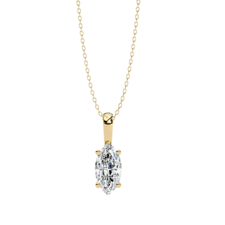 Lacrima Marquise Solitaire Pendant - marquise-cut diamond pendant - view 19 - hand-made in Byron Bay Hinterland, Australia by Lucano Fine Jewellery