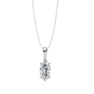Lacrima Marquise Solitaire Pendant - marquise-cut diamond pendant - view 20 - hand-made in Byron Bay Hinterland, Australia by Lucano Fine Jewellery