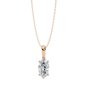 Lacrima Marquise Solitaire Pendant - marquise-cut diamond pendant - view 21 - hand-made in Byron Bay Hinterland, Australia by Lucano Fine Jewellery