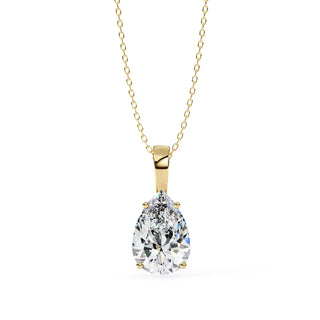 Goccia Pear Solitaire Pendant - pear-cut diamond pendant - view 19 - hand-made in Byron Bay Hinterland, Australia by Lucano Fine Jewellery