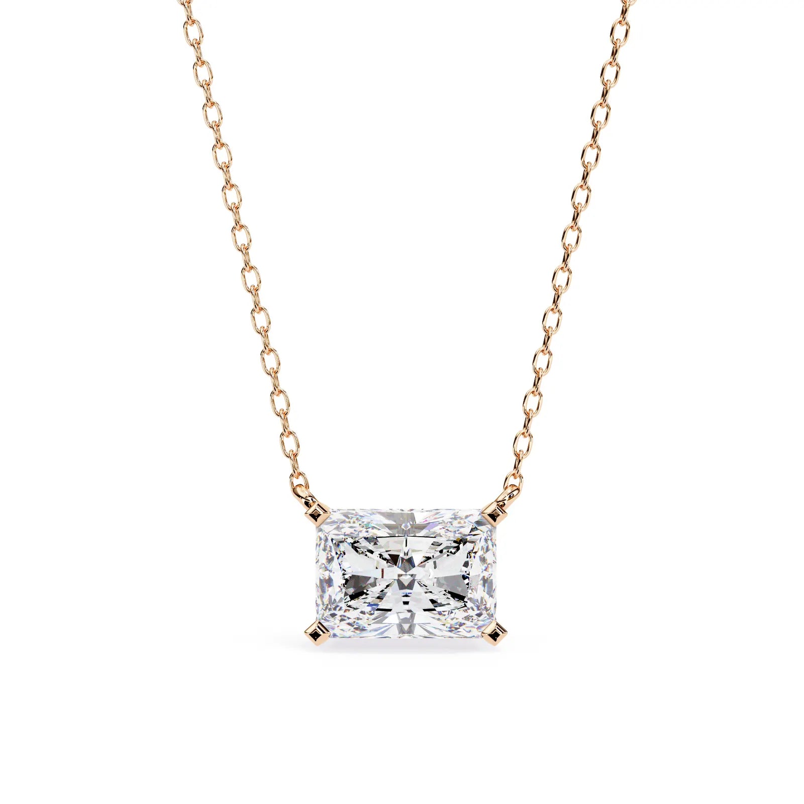 Imperia Radiant Pendant - radiant-cut diamond pendant - view 19 - hand-made in Byron Bay Hinterland, Australia by Lucano Fine Jewellery