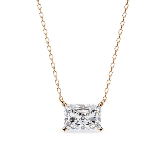 Imperia Radiant Pendant - radiant-cut diamond pendant - view 19 - hand-made in Byron Bay Hinterland, Australia by Lucano Fine Jewellery