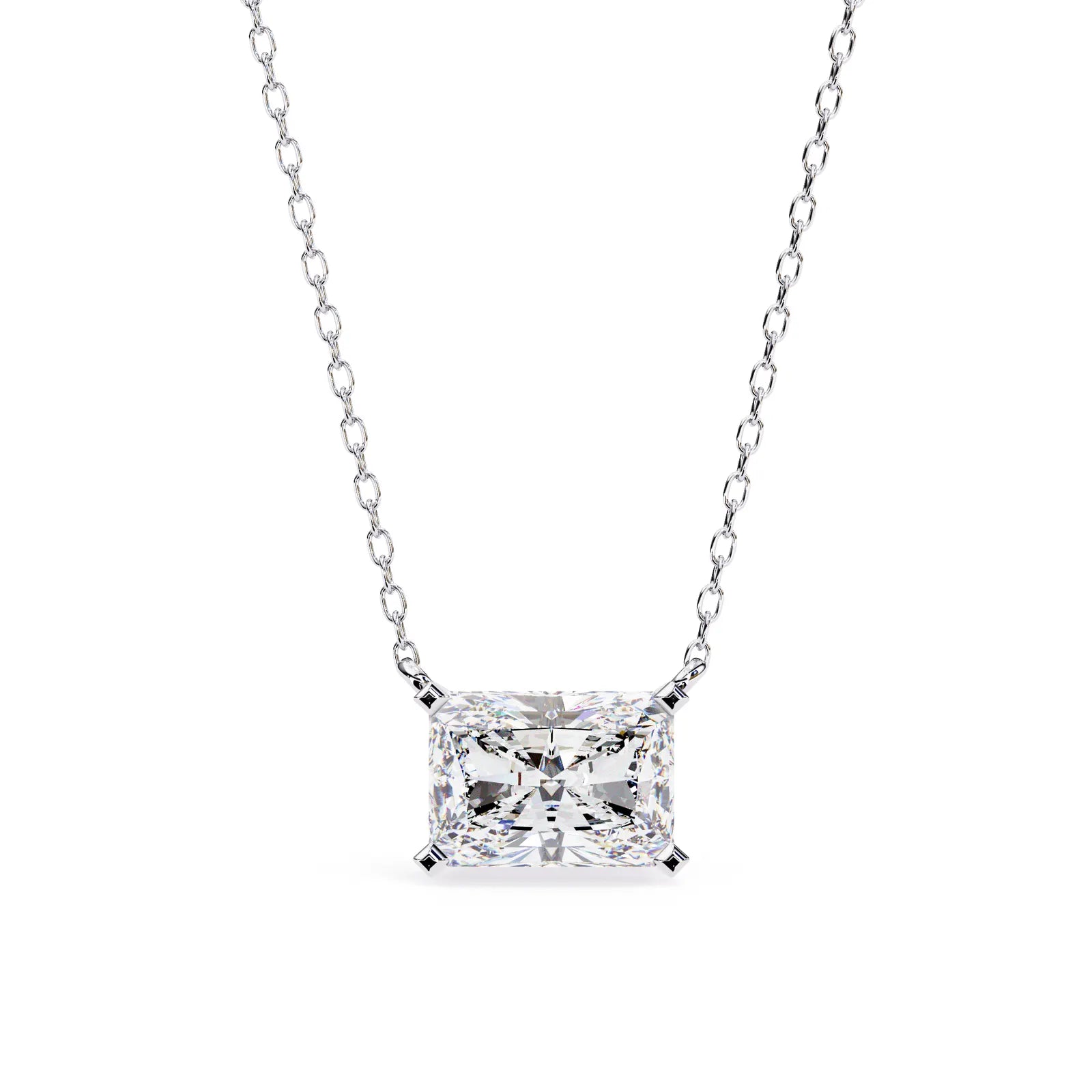 Imperia Radiant Pendant - radiant-cut diamond pendant - view 20 - hand-made in Byron Bay Hinterland, Australia by Lucano Fine Jewellery