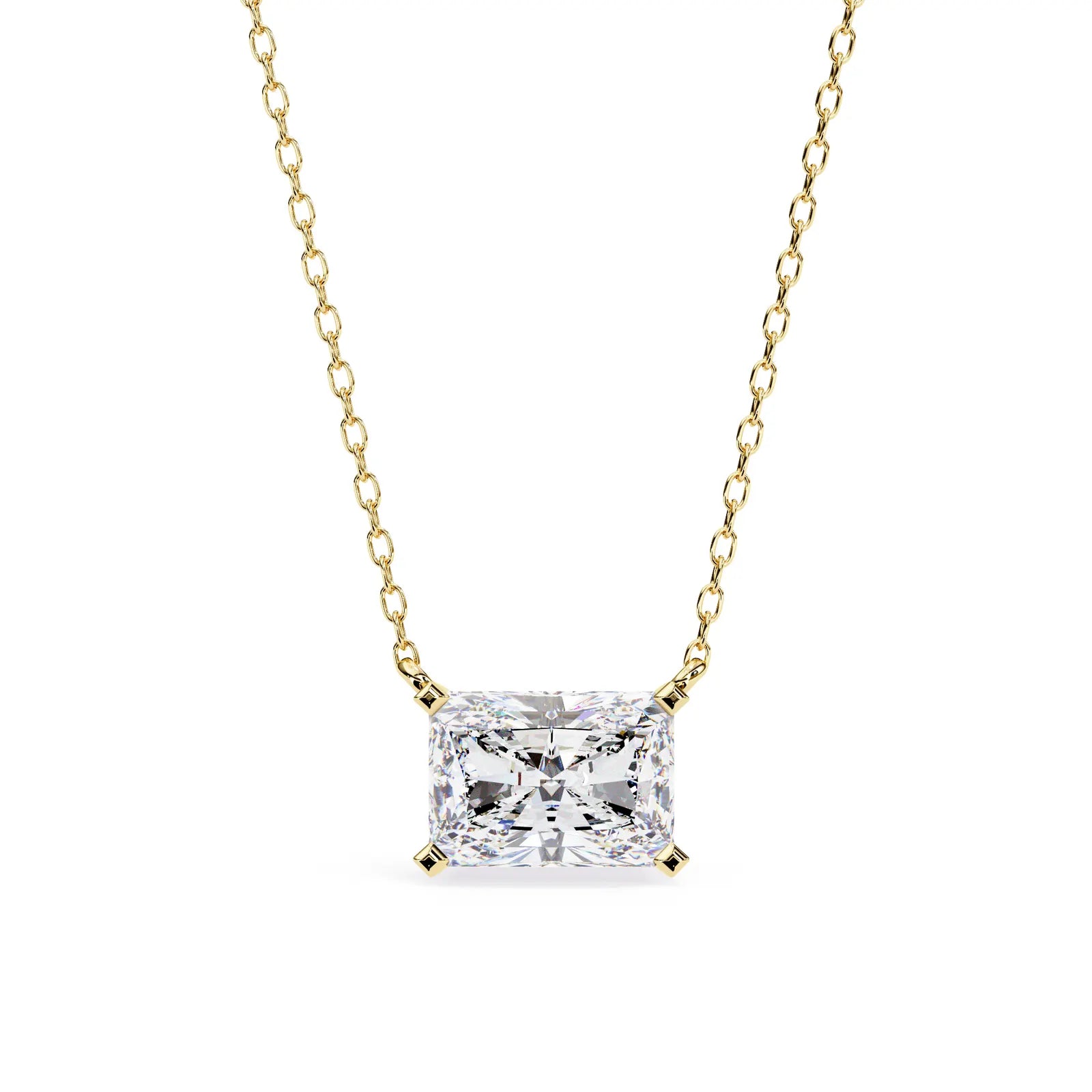 Imperia Radiant Pendant - radiant-cut diamond pendant - view 21 - hand-made in Byron Bay Hinterland, Australia by Lucano Fine Jewellery