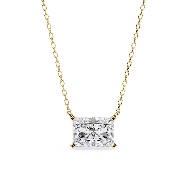 Imperia Radiant Pendant - radiant-cut diamond pendant - view 21 - hand-made in Byron Bay Hinterland, Australia by Lucano Fine Jewellery
