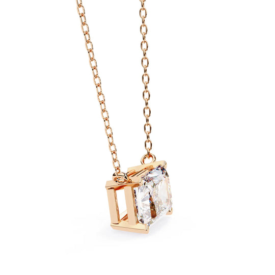 Imperia Radiant Pendant - radiant-cut diamond pendant - in 9ct yellow gold - hand-made in Byron Bay Hinterland, Australia by Lucano Fine Jewellery