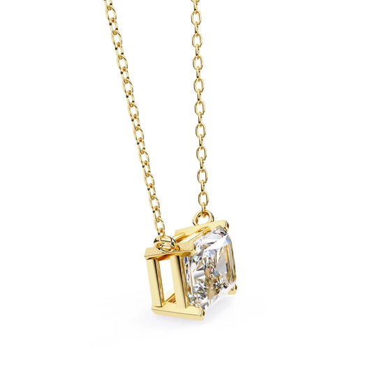 Imperia Radiant Pendant - radiant-cut diamond pendant - in 18ct yellow gold - hand-made in Byron Bay Hinterland, Australia by Lucano Fine Jewellery