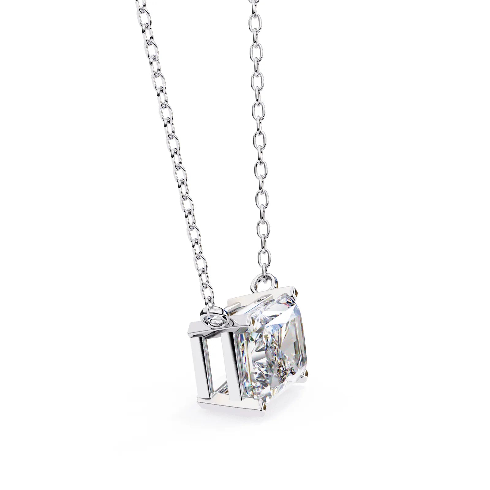 Imperia Radiant Pendant - radiant-cut diamond pendant - in 9ct white gold - hand-made in Byron Bay Hinterland, Australia by Lucano Fine Jewellery