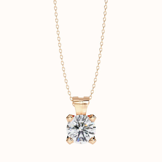 Aurea Solitaire Round Pendant