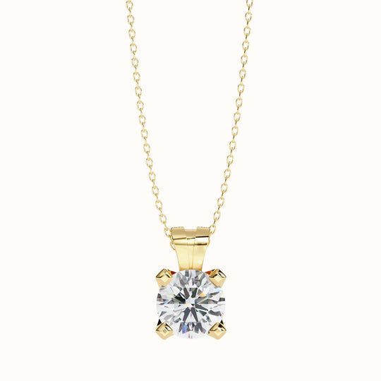 Aurea Solitaire Round Pendant