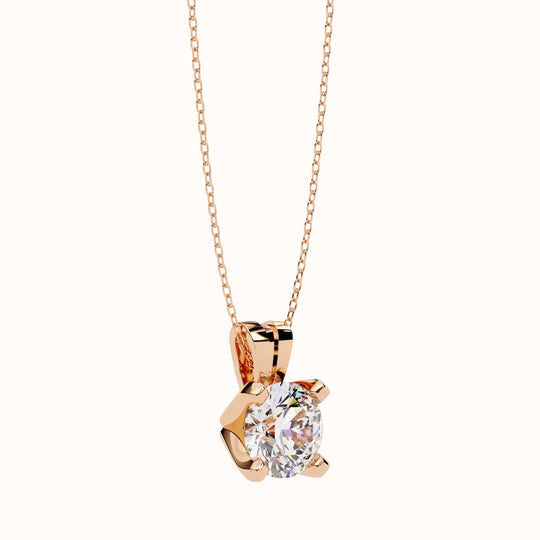 Aurea Solitaire Round Pendant