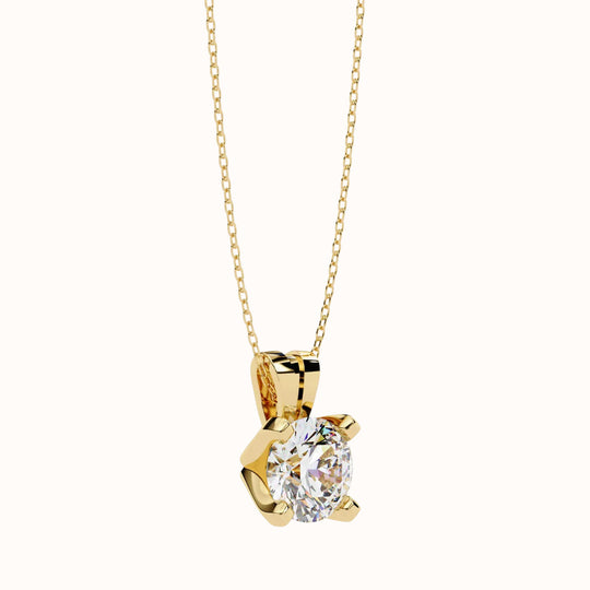 Aurea Solitaire Round Pendant