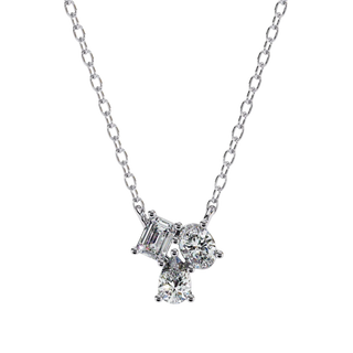 Trinitas Three-Stone Pendant - oval-cut diamond pendant - front view - hand-made in Byron Bay Hinterland, Australia by Lucano Fine Jewellery