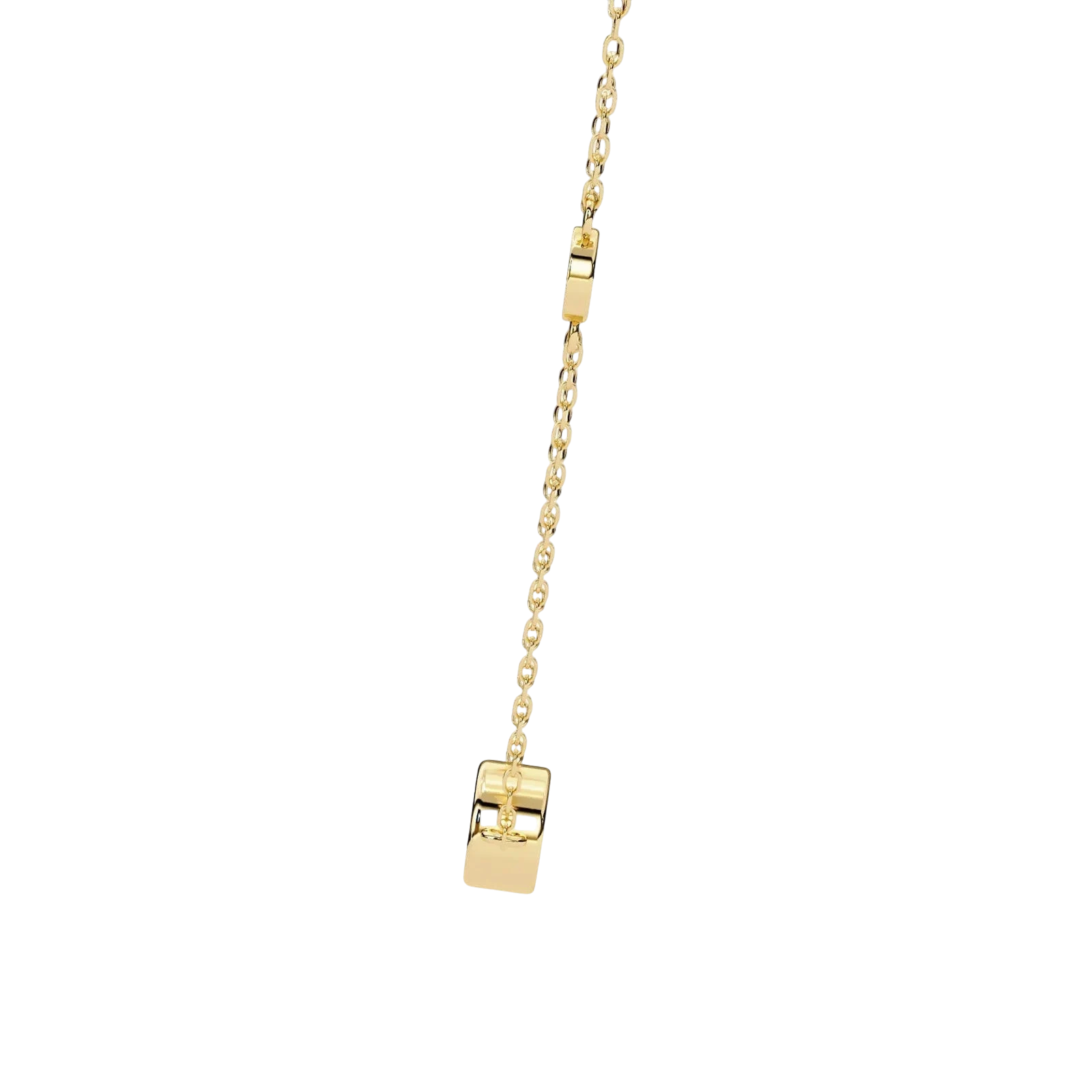 Stelle Trio Bezel Necklace - solid gold diamond pendant - platinum finish - hand-made in Byron Bay Hinterland, Australia by Lucano Fine Jewellery