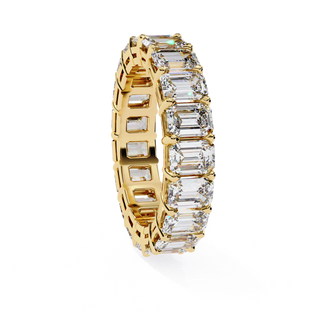 Lumière Emerald Eternity - emerald-cut diamond eternity ring, handcrafted in Byron Bay Hinterland, Australia by Lucano