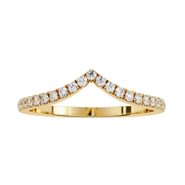 Diamond V Ring - diamond chevron wedding band, handcrafted in Northern Rivers, Australia by Lucano