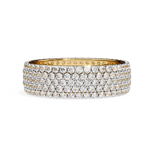 Fascia Diamond Ring - wide diamond eternity ring - side profile - Lucano