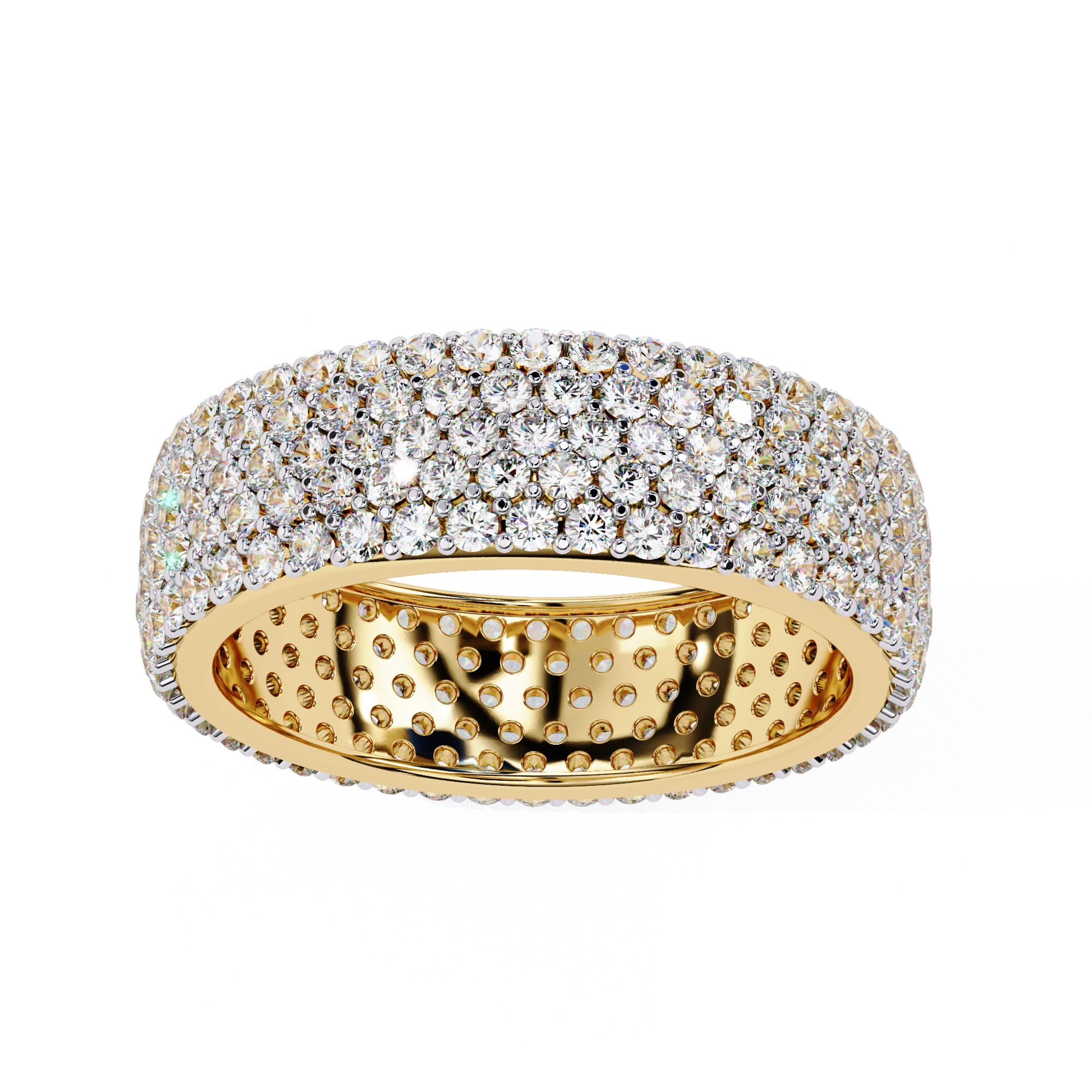 Fascia Diamond Ring - wide diamond eternity ring, handcrafted in Byron Bay Hinterland, Australia by Lucano