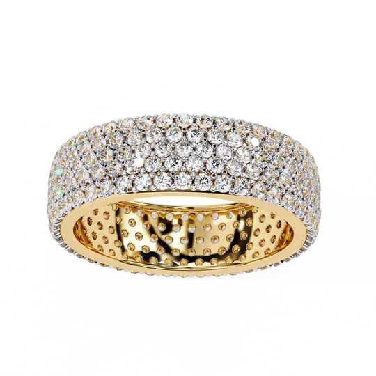 Fascia Diamond Ring - wide diamond eternity ring, handcrafted in Byron Bay Hinterland, Australia by Lucano