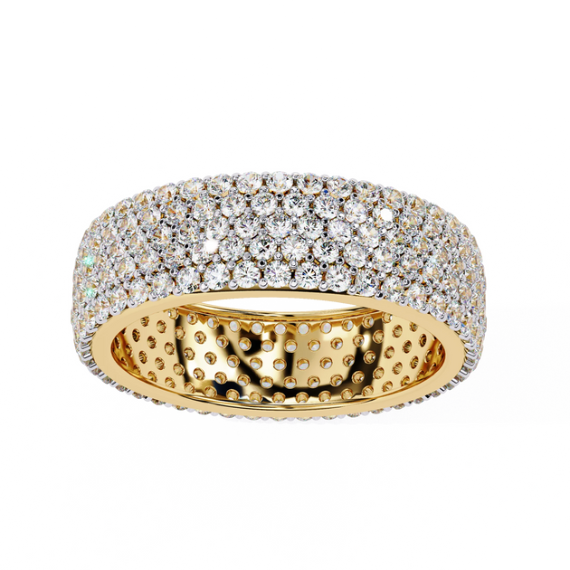Fascia Diamond Ring - wide diamond eternity ring, handcrafted in Northern Rivers, Australia by Lucano