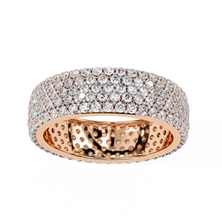 Fascia Diamond Ring - wide diamond eternity ring - angled view - Lucano