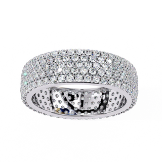 Fascia Diamond Ring - wide diamond eternity ring - three-quarter view - Lucano