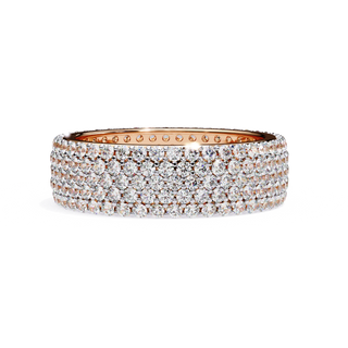Fascia Diamond Ring - wide diamond eternity ring - detail close-up - Lucano