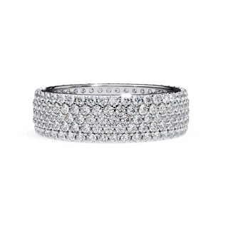 Fascia Diamond Ring - wide diamond eternity ring - top view - Lucano