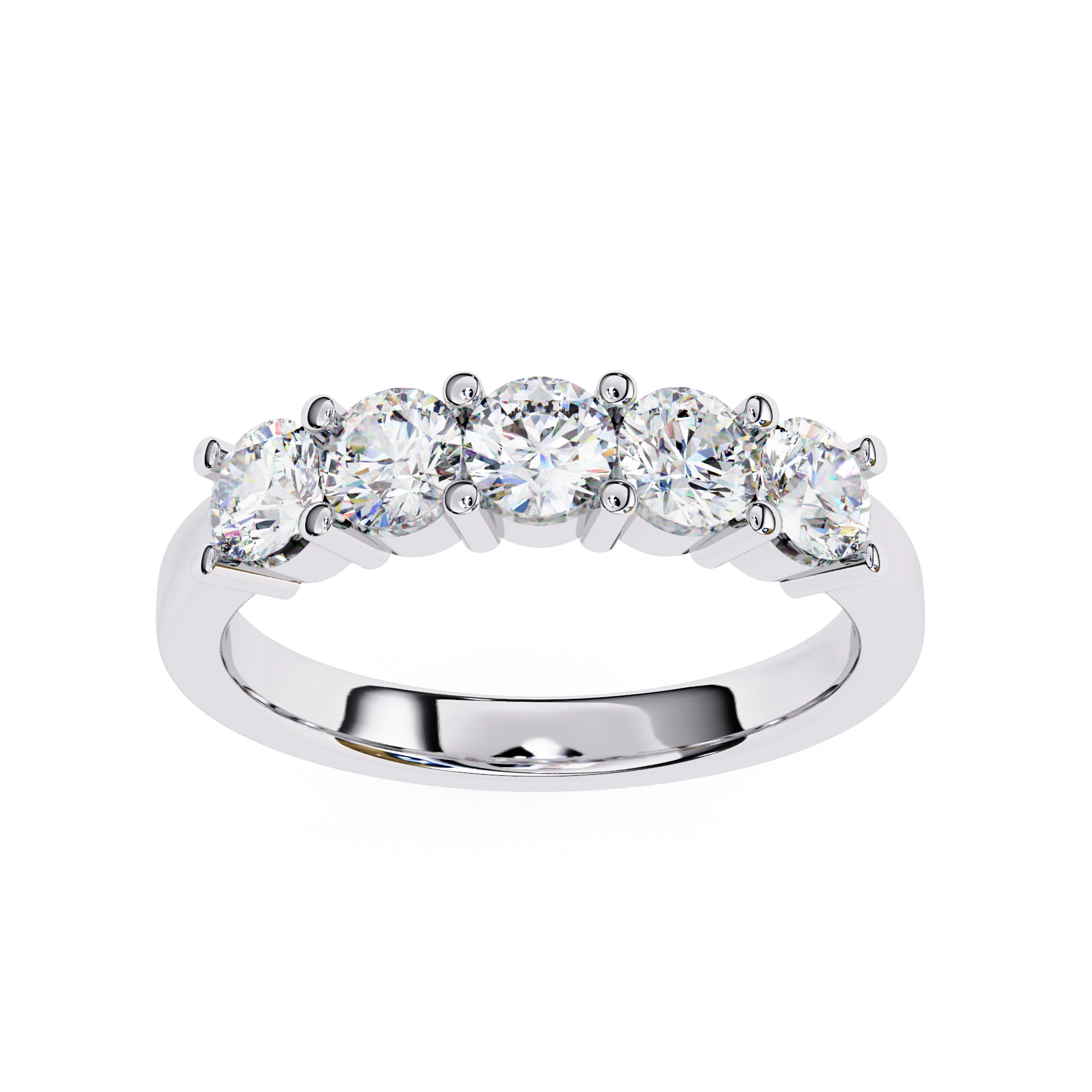 Veretta - Italian diamond eternity ring - angled view - Lucano