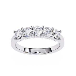 Veretta - Italian diamond eternity ring - angled view - Lucano
