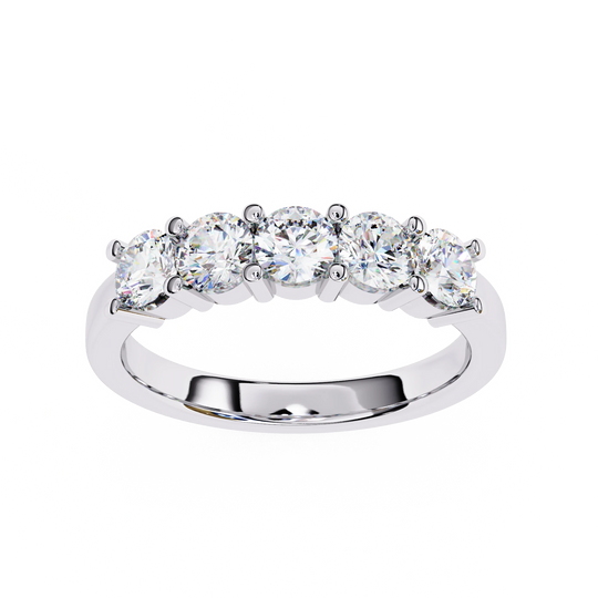 Veretta - Italian diamond eternity ring - angled view - Lucano