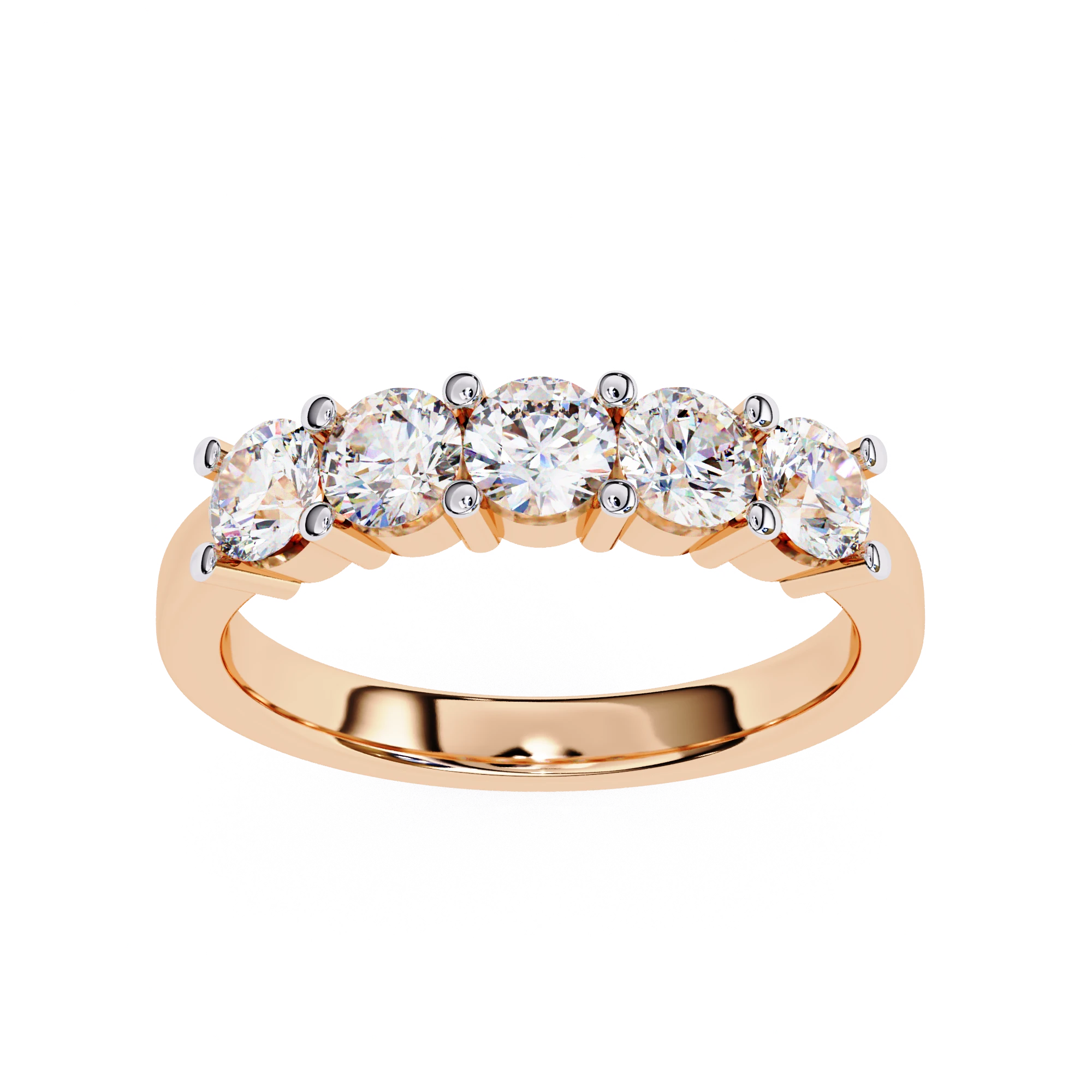 Veretta - Italian diamond eternity ring - side profile - Lucano