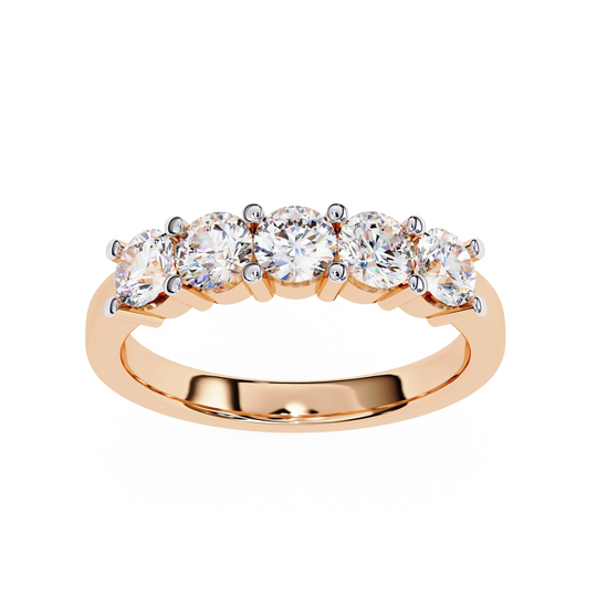 Veretta - Italian diamond eternity ring - side profile - Lucano
