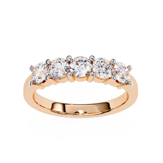 Veretta - Italian diamond eternity ring - side profile - Lucano