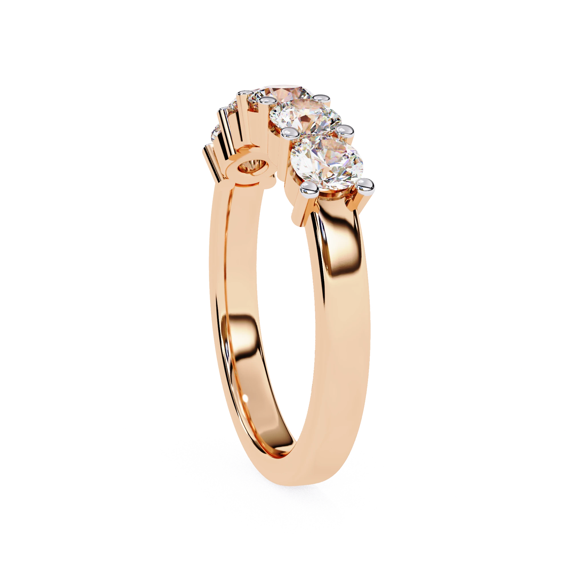 Veretta - Italian diamond eternity ring - three-quarter view - Lucano