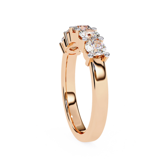 Veretta - Italian diamond eternity ring - three-quarter view - Lucano
