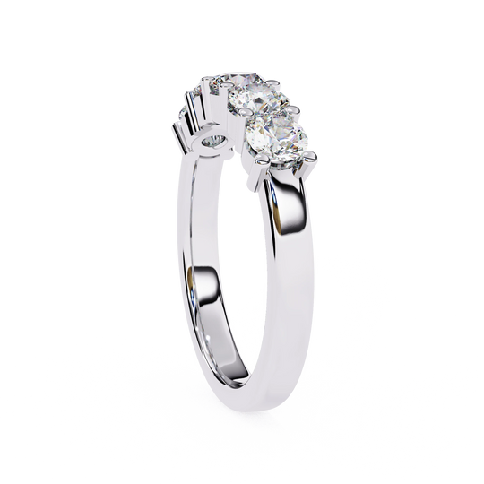 Veretta - Italian diamond eternity ring - detail close-up - Lucano