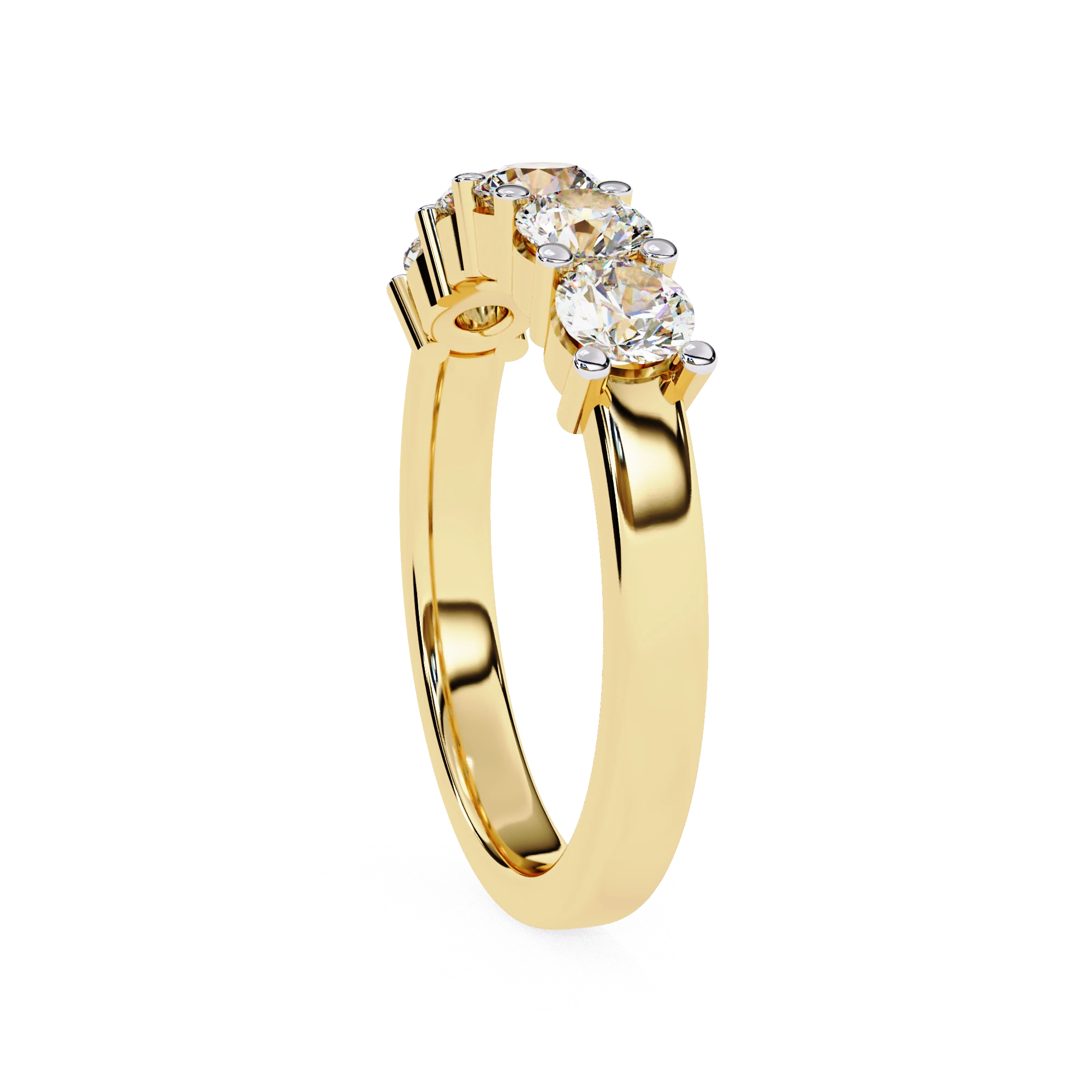 Veretta - Italian diamond eternity ring - top view - Lucano