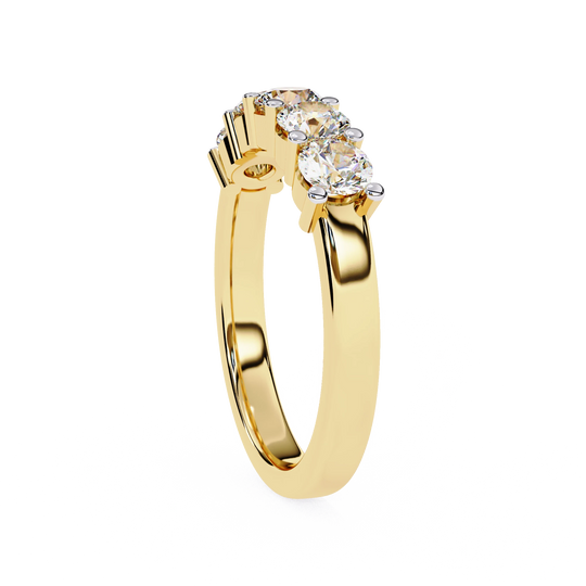Veretta - Italian diamond eternity ring - top view - Lucano