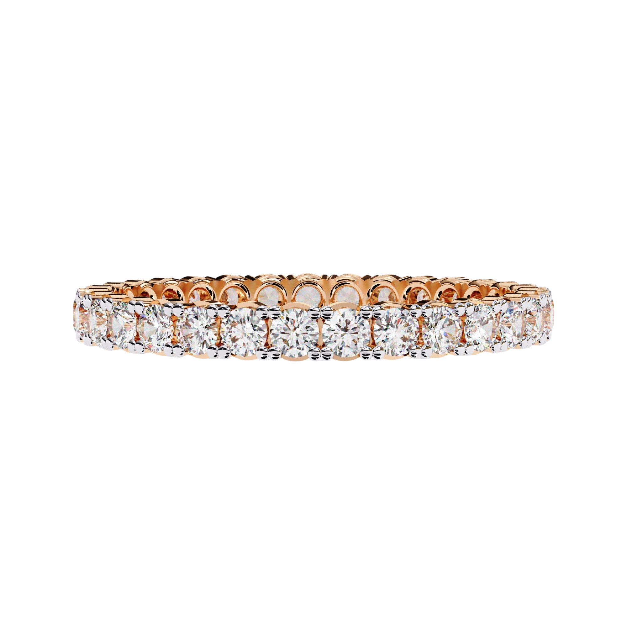 Giro Diamond Ring - full diamond eternity ring - side profile - Lucano