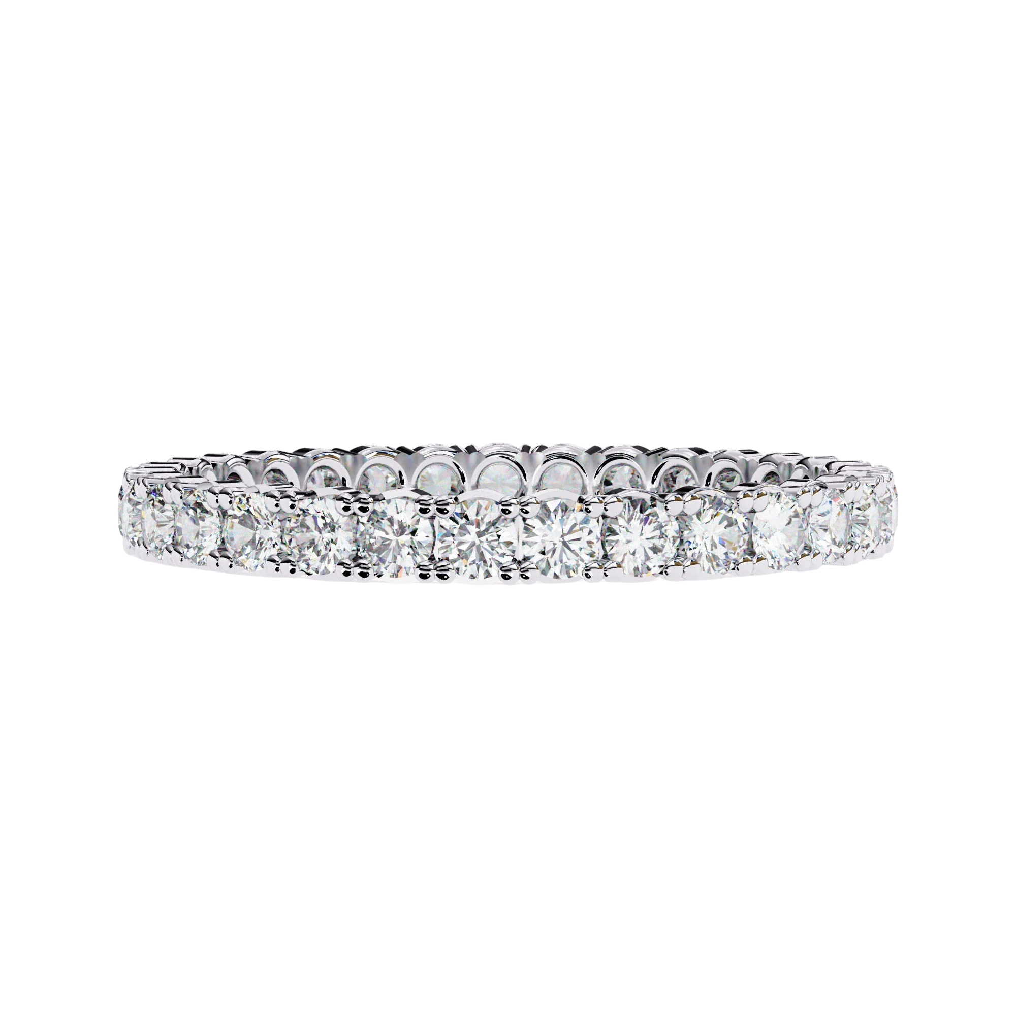 Giro Diamond Ring - full diamond eternity ring - three-quarter view - Lucano