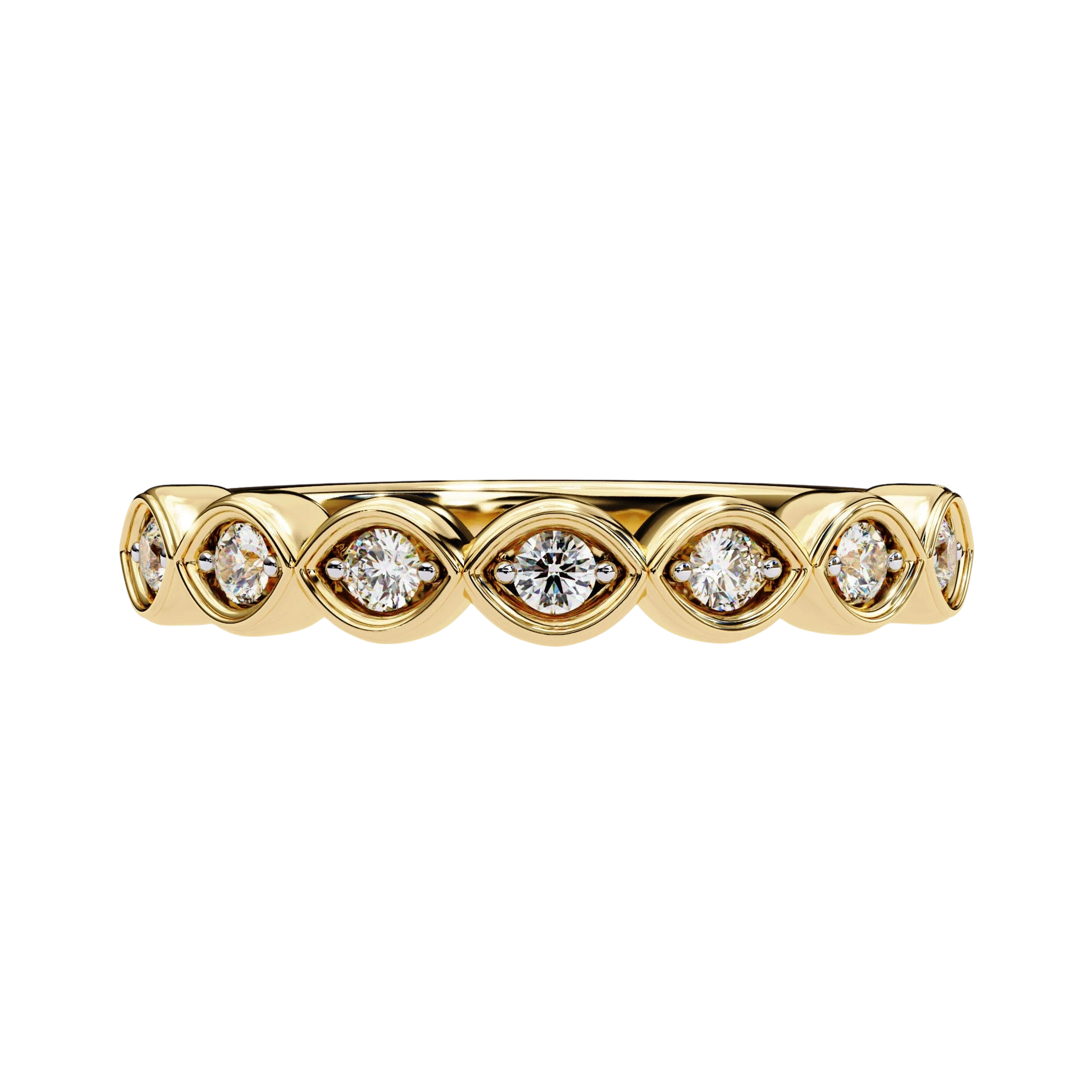 Bloom Ring - floral diamond wedding band, handcrafted in Northern Rivers, Australia by Lucano