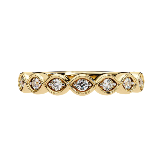 Bloom Ring - floral diamond wedding band, handcrafted in Northern Rivers, Australia by Lucano