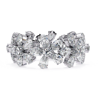 Petal Ring - 4ct diamond eternity ring - detail close-up - Lucano