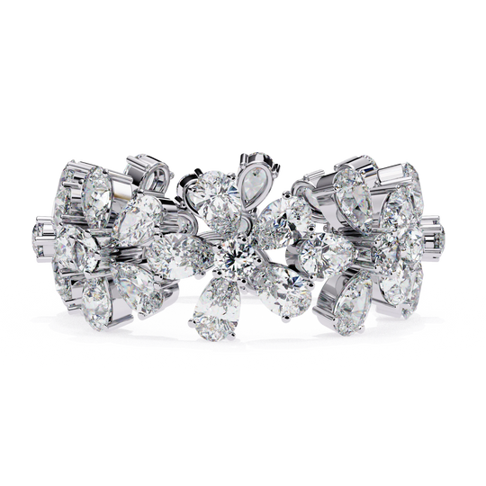 Petal Ring - 4ct diamond eternity ring - detail close-up - Lucano